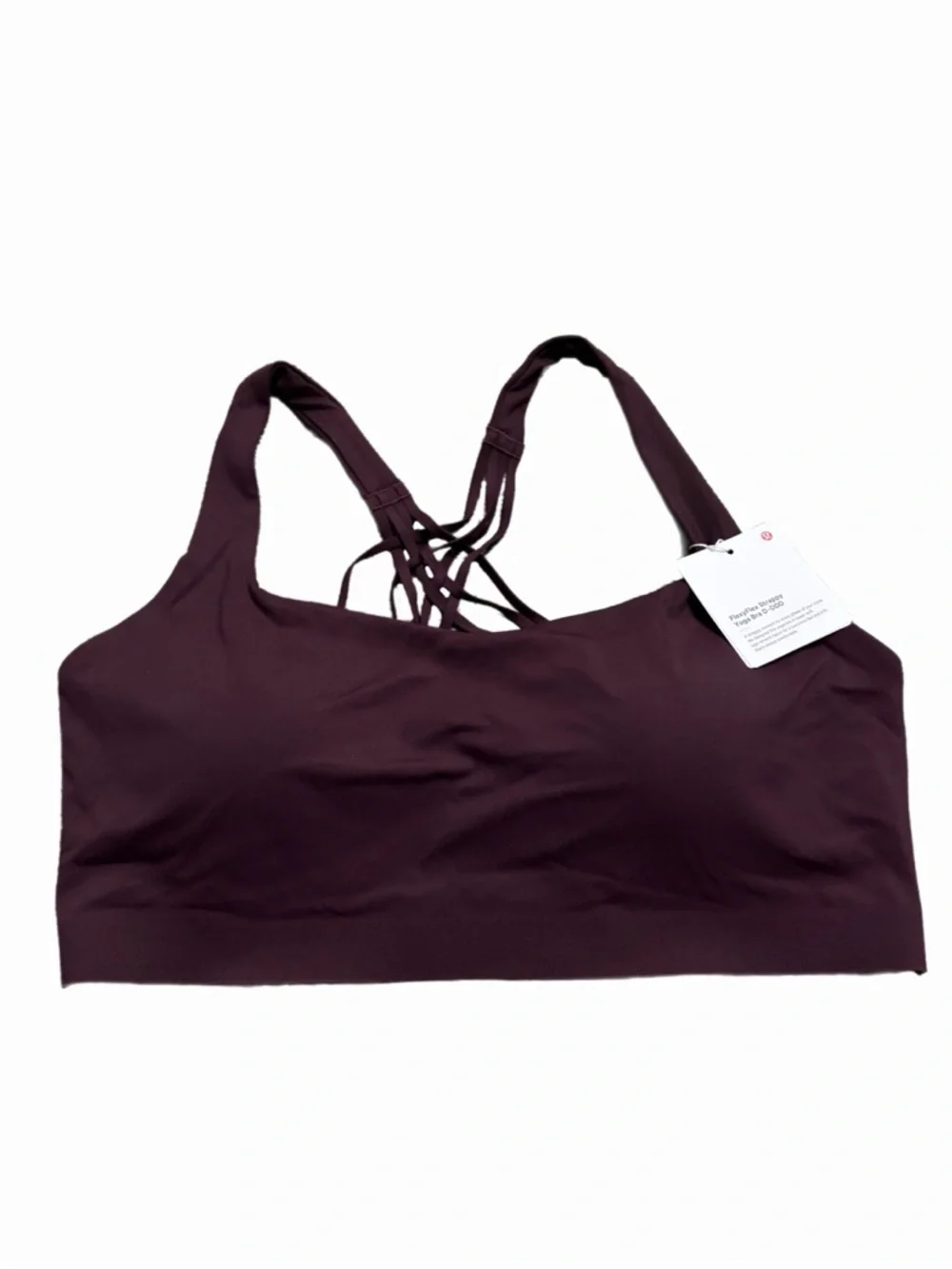 NWT Lululemon FlexyFlex Yoga Bra *Light Support, D-DDD Cups (Black Plum) L/XL